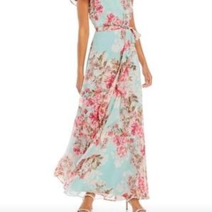 Eliza JEliza J Womens Flutter Sleeve Long Maxi Dress
